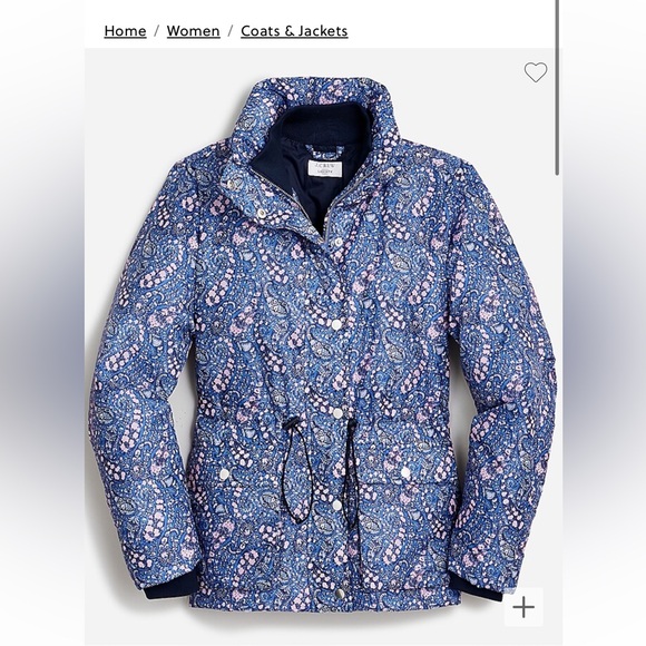 JCrew Liberty print puffer jacket.  Perfect for ski trip!
Size Medium - Picture 1 of 8